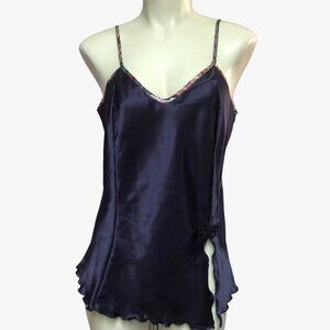 Creation Liboria Dark Plum Satin Chemise Size Medium
